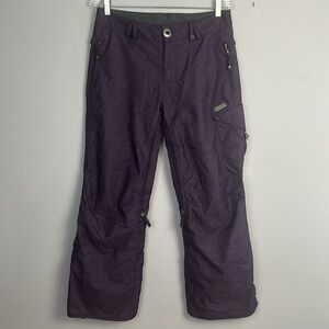 686 Snowboard Ski Pants Mannual Sterling Multi Pocket XS Purple Insulated Winter